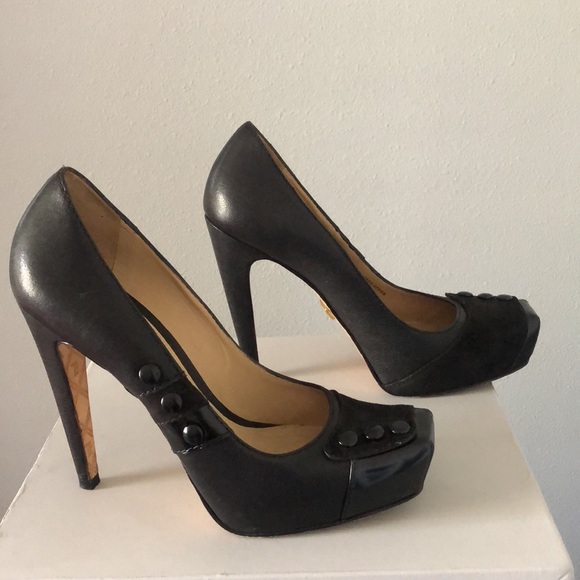 L.A.M.B. Square Toe Leather Pumps - Picture 4 of 10